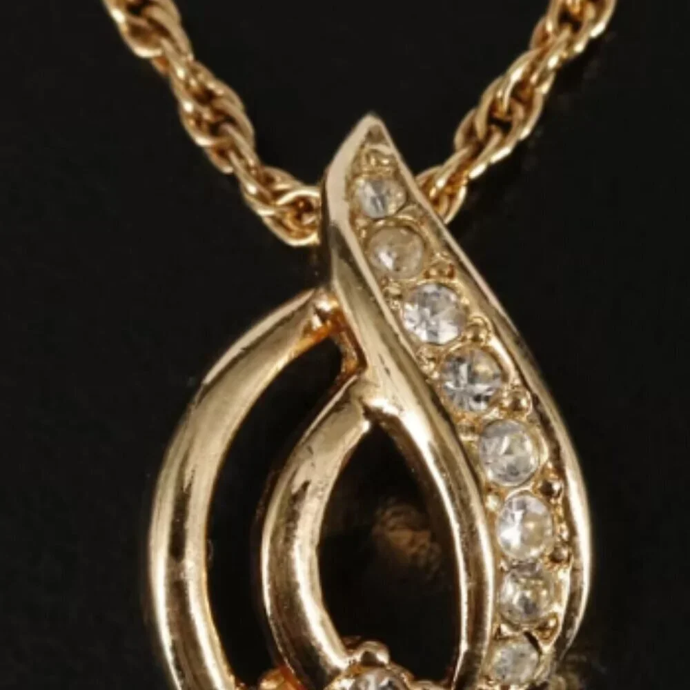 Christian Dior Rhinestone Pendant Necklace-1962-1970 ERA
